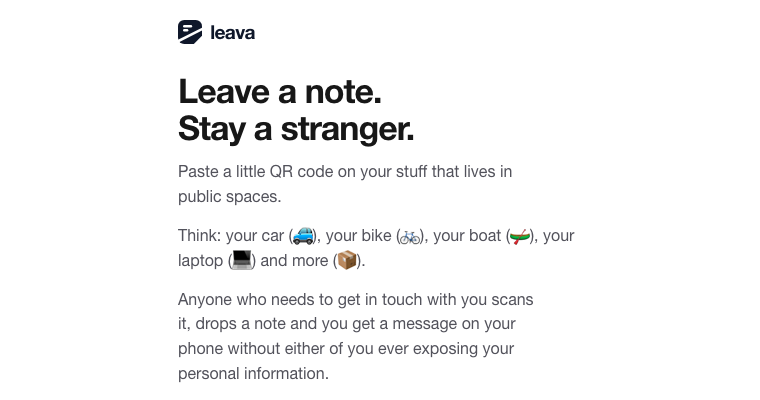 Leava — leave a note on someone’s stuff